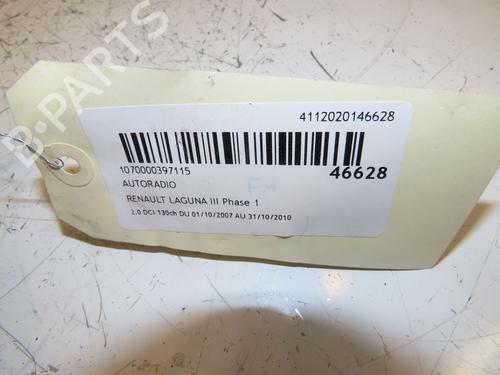 Radio RENAULT LAGUNA III (BT0/1) 2.0 dCi (BT07, BT0J, BT14, BT1A, BT1S) | BP17469276E6 