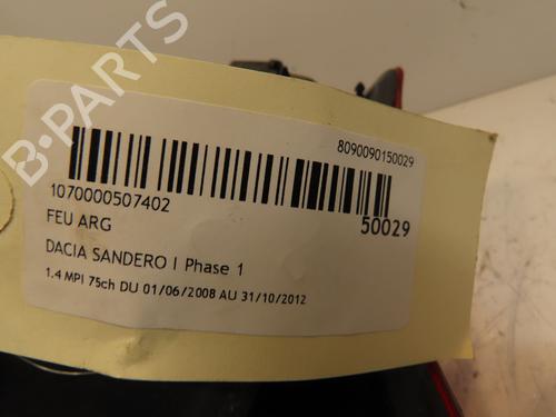 Left taillight DACIA SANDERO 1.4 (BS0C, BS0A, BS0G, BS1F, BS0E) | BP17037596C34 - Image 2