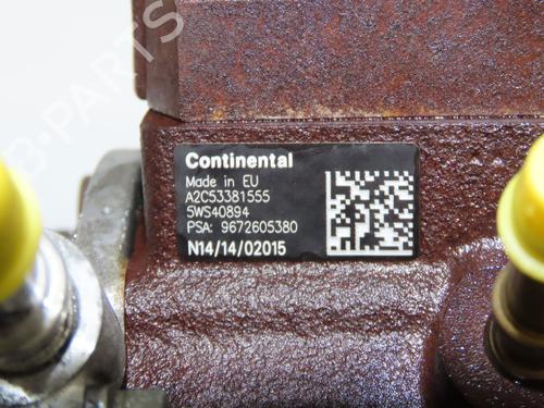 Injection pump PEUGEOT 2008 I (CU_) 1.6 HDi | BP32432904M78 