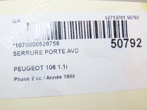 Front right lock PEUGEOT 106 II (1A_, 1C_) 1.1 i | BP28968773C97 