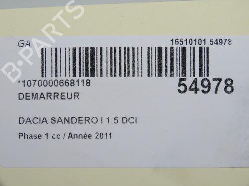 Startmotor DACIA SANDERO 1.5 dCi (88 hp) 31179680