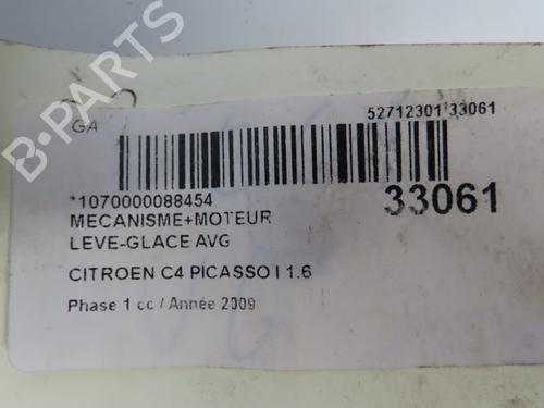 Front left window mechanism CITROËN C4 Picasso I MPV (UD_) 1.6 HDi | BP9596713C22 