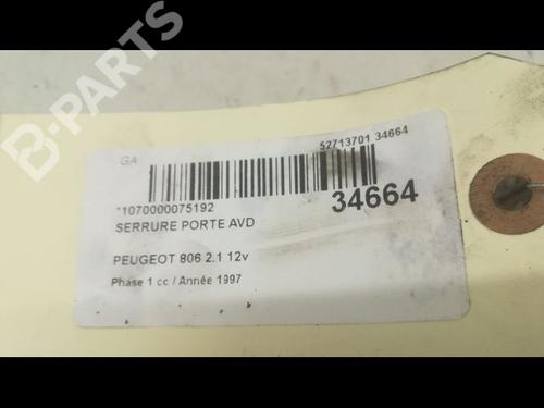 Front right lock PEUGEOT 806 (221) 2.1 td 12V | BP9595971C97 