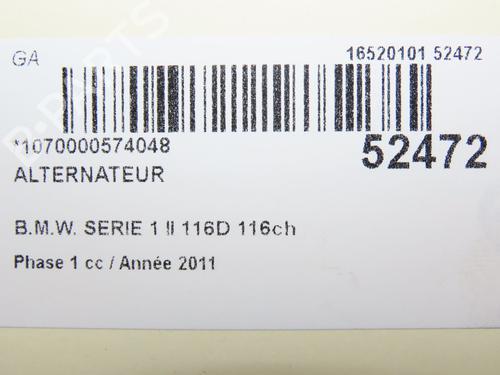 Alternator BMW 1 (F20) 116 d | BP28829096M7 