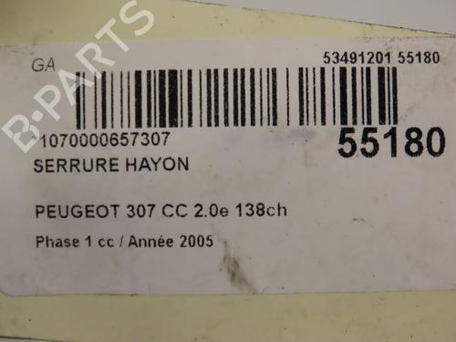 Tailgate lock PEUGEOT 307 CC (3B) 2.0 16V | BP29294214C101 