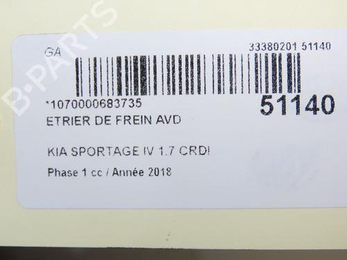 Right front brake caliper KIA SPORTAGE IV (QL, QLE) 1.7 CRDi | BP31120388M104