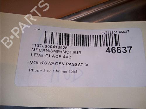 Used Front right window mechanism VW PASSAT B5.5 (3B3) 1.9 TDI (130 hp) 23175711