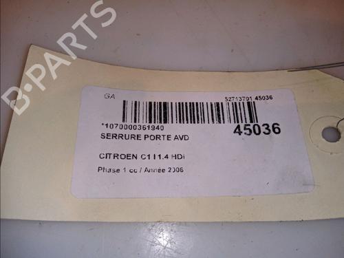 Front right lock CITROËN C1 (PM_, PN_) 1.4 HDi | BP15742375C97 