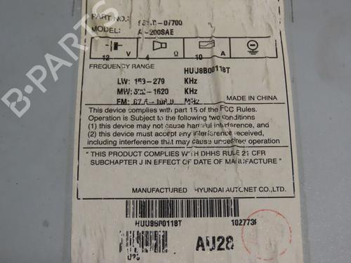 Radio KIA PICANTO I (SA) 1.1 | BP23064636E6 