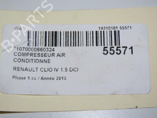 Used AC compressor RENAULT CLIO IV (BH_) 1.5 dCi 90 (90 hp) 31151622