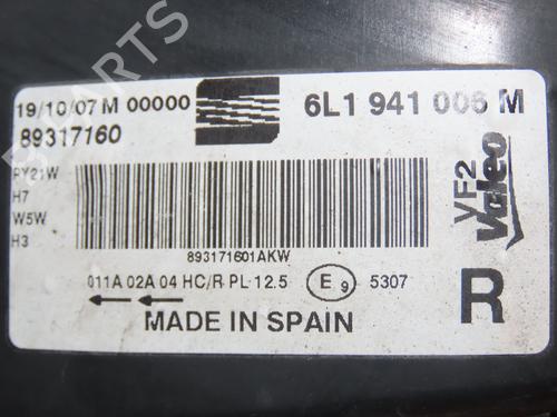 Right headlight SEAT IBIZA III (6L1) 1.4 TDI | BP28969421C29