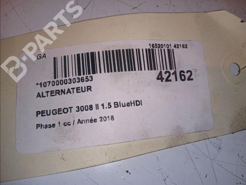 Alternator PEUGEOT 3008 II SUV (MC_, MR_, MJ_, M4_) 1.5 BlueHDi 130 | BP11099286M7 
