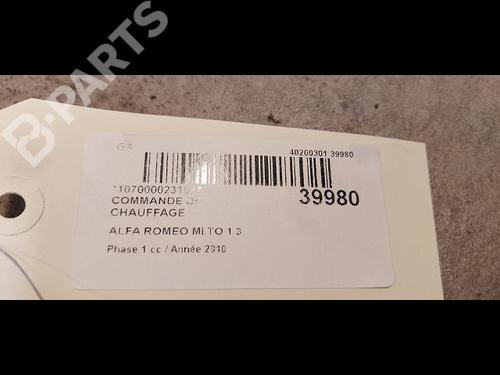 Climate control ALFA ROMEO MITO (955_) 1.3 MultiJet (955AXP1A, 955AYC1A) | BP9607798I5 