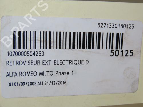 Right mirror ALFA ROMEO MITO (955_) 1.3 MultiJet (955AXT1A) | BP17868469C27 