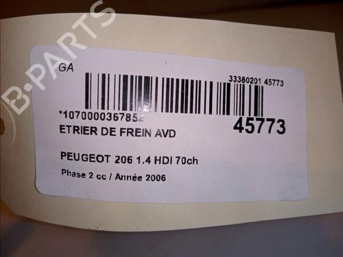 Used Right front brake caliper Right front brake caliper PEUGEOT 206 Hatchback (2A/C) 1.4 HDi eco 70 (68 hp) 14877735 14877735