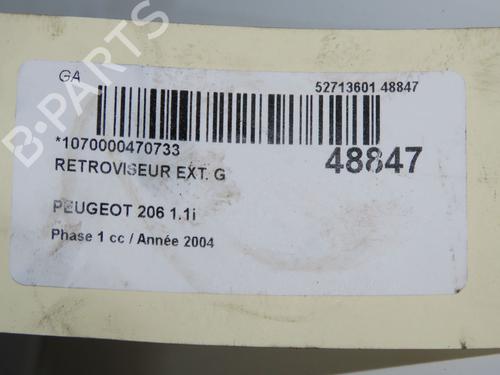 Used Left mirror PEUGEOT 206 Hatchback (2A/C) 1.1 i (60 hp) 31748002