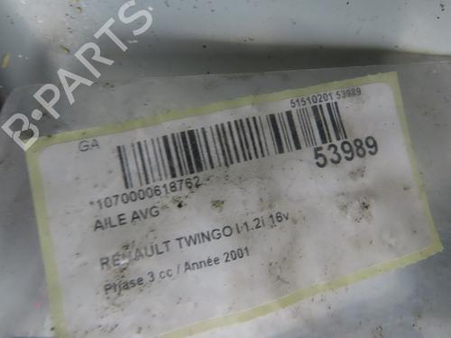 Used Left front fenders RENAULT TWINGO I (C06_) 1.2 16V (C06C, C06D, C06K) (75 hp) 28801874