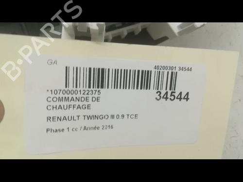 Used Climate control RENAULT TWINGO III (BCM_, BCA_) 0.9 TCe 90 (BCM9, BCM2) (90 hp) 9598447