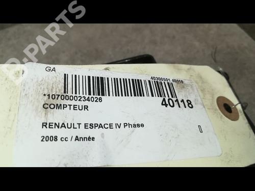 Instrument cluster RENAULT ESPACE IV (JK0/1_) 2.0 dCi (JK01, JK02, JK1J, JK1K, JK1H) | BP9608071C47 