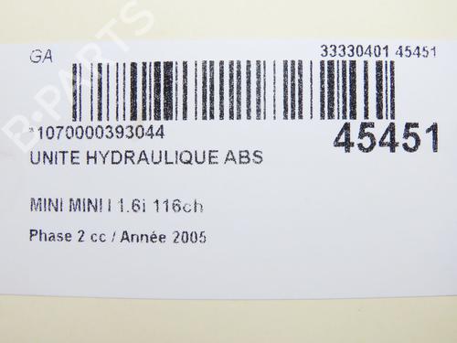 Used ABS pump MINI MINI (R50, R53) Cooper (116 hp) 13301303