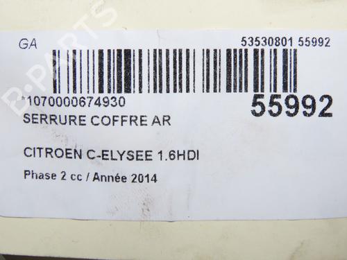Tailgate lock CITROËN C-ELYSEE (DD_) 1.6 HDI 92 | BP32332397C101 - Image 6