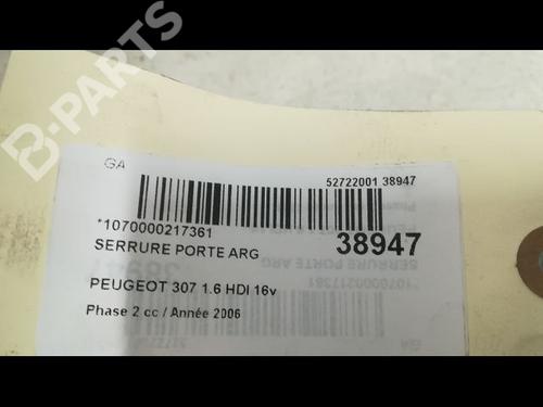Rear left lock PEUGEOT 307 (3A/C) 1.6 HDi | BP9606390C100 