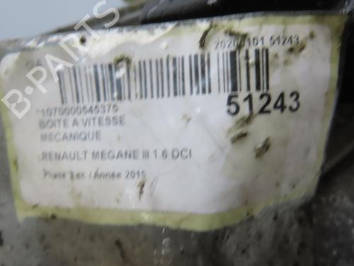 Used Gearbox RENAULT MEGANE III Hatchback (BZ0/1_, B3_) 1.6 dCi (BZ00, BZ12, BZ13) (130 hp) 28829404