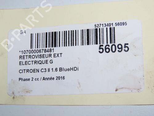 Used Left mirror CITROËN C3 II (SC_) 1.6 BlueHDi 75 (75 hp) 31274410