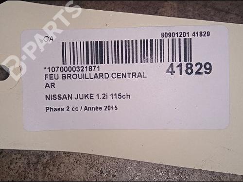 Rear fog light NISSAN JUKE (F15) 1.2 DIG-T | BP9618544C37 