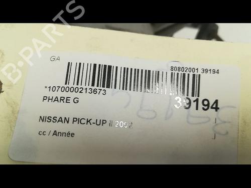 Left headlight NISSAN PICK UP (D22) 2.5 TD 4WD | BP9605391C28