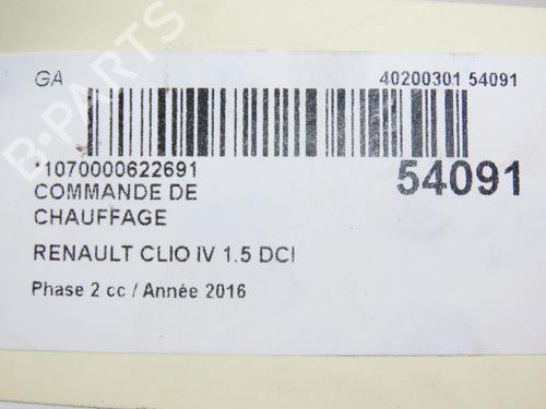 Climate control RENAULT CLIO IV (BH_) 1.5 dCi 75 | BP28830384I5 