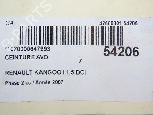 Højre fortil seleforstrammer RENAULT KANGOO Express (FC0/1_) 1.5 dCi (FC1E) (68 hp) 32845300