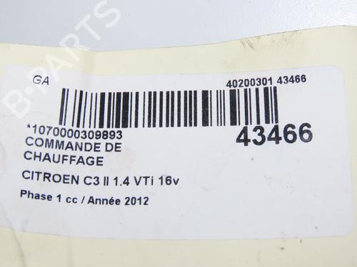 Used Climate control CITROËN C3 II (SC_) 1.4 VTi 95 (95 hp) 9830688