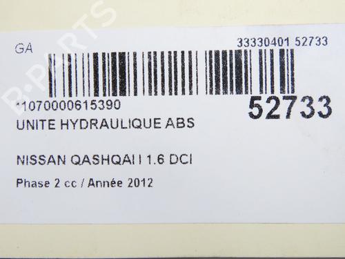 ABS pump NISSAN QASHQAI I (J10, NJ10) 1.6 dCi | BP31120346M43