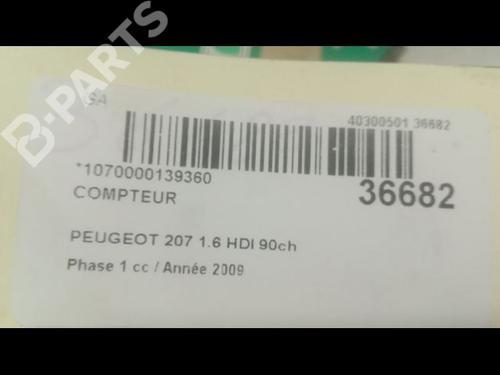 Instrument cluster PEUGEOT 207 (WA_, WC_) 1.6 HDi | BP9599679C47 