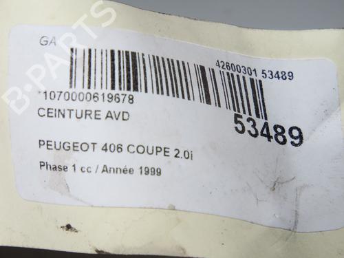 Used Front right seatbelt Front right seatbelt PEUGEOT 406 Coupe (8C) 2.0 16V (135 hp) 40026340 40026340