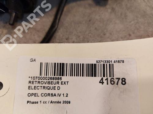 Right mirror OPEL CORSA D (S07) 1.2 (L08, L68) | BP9612524C27 