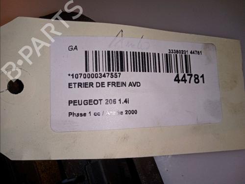 Right front brake caliper PEUGEOT 206 Hatchback (2A/C) 1.4 i | BP14877670M104