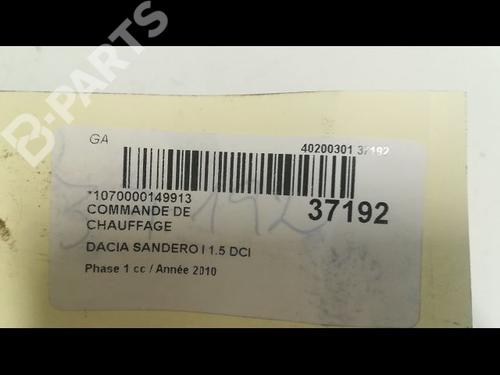 Climate control DACIA SANDERO 1.5 dCi | BP9600639I5 