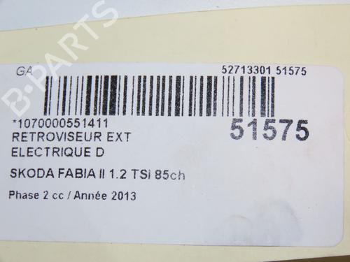 Used Right mirror SKODA FABIA II Combi (545) 1.2 TSI (86 hp) 28831350