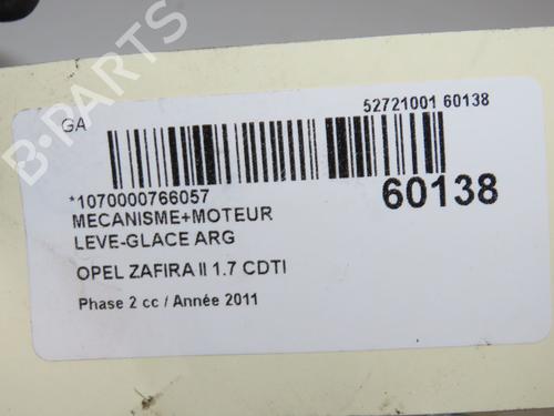 Used Rear left window mechanism Rear left window mechanism OPEL ZAFIRA / ZAFIRA FAMILY B (A05) 1.7 CDTI (M75) (110 hp) 40437960 40437960