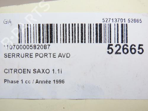 Front right lock CITROËN SAXO (S0, S1) 1.1 X, SX | BP28968785C97 