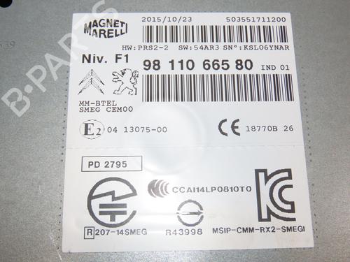 Radio PEUGEOT 2008 I (CU_) 1.6 BlueHDi 100 | BP28830584E6