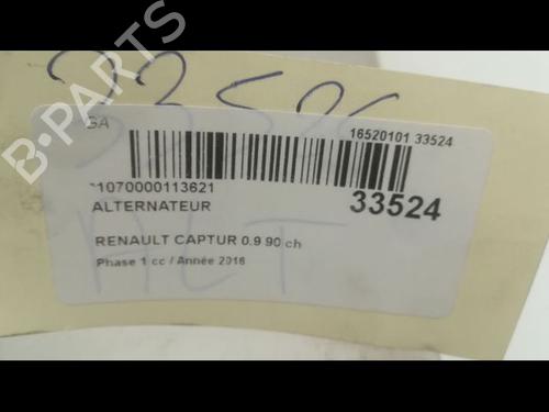 Used Alternator RENAULT CAPTUR I (J5_, H5_) 0.9 TCe 90 (90 hp) 9597907