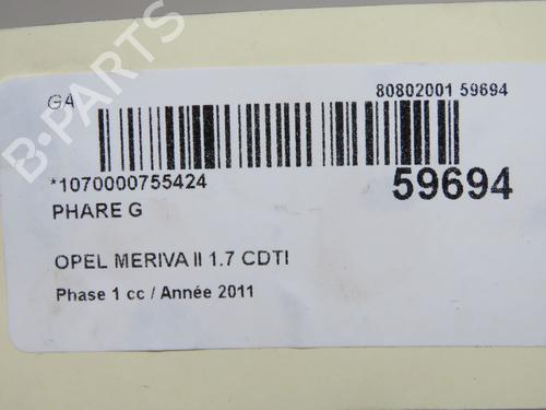 Left headlight OPEL MERIVA B MPV (S10) 1.7 CDTI (75) | BP37252402C28 - Image 5