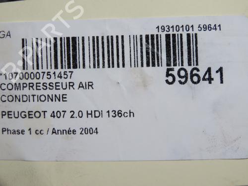 AC compressor PEUGEOT 407 (6D_) 2.0 HDi 135 (6DRHRH, 6DRHRE, 6DRHRG, 6DRHRJ) | BP36545019M34  - Image 7