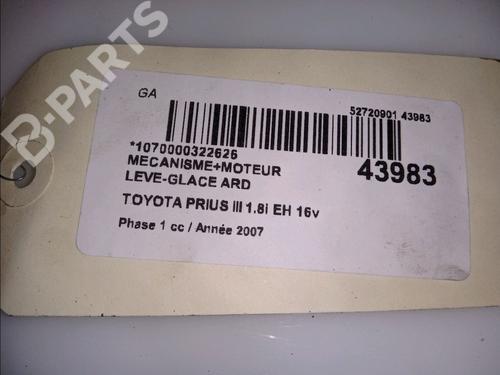 Rear right window mechanism TOYOTA PRIUS Liftback (_W2_) 1.5 Hybrid (NHW20_, NHW20R) | BP11103154C25 