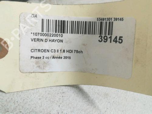 Used Tailgate lift support Tailgate lift support CITROËN C3 II (SC_) 1.6 BlueHDi 75 (75 hp) 14879847 14879847