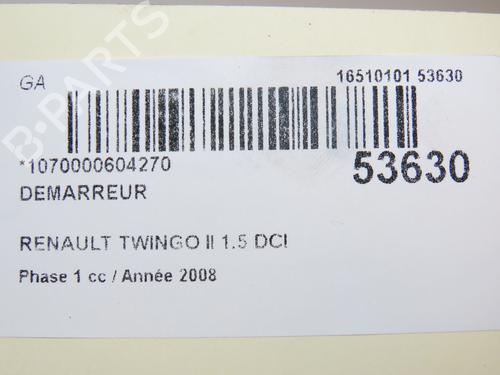 Used Starter RENAULT TWINGO II (CN0_) 1.5 dCi (CN0E) (64 hp) 28829029