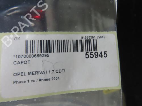 Hood OPEL MERIVA A MPV (X03) 1.7 CDTI (E75) | BP30867361C1